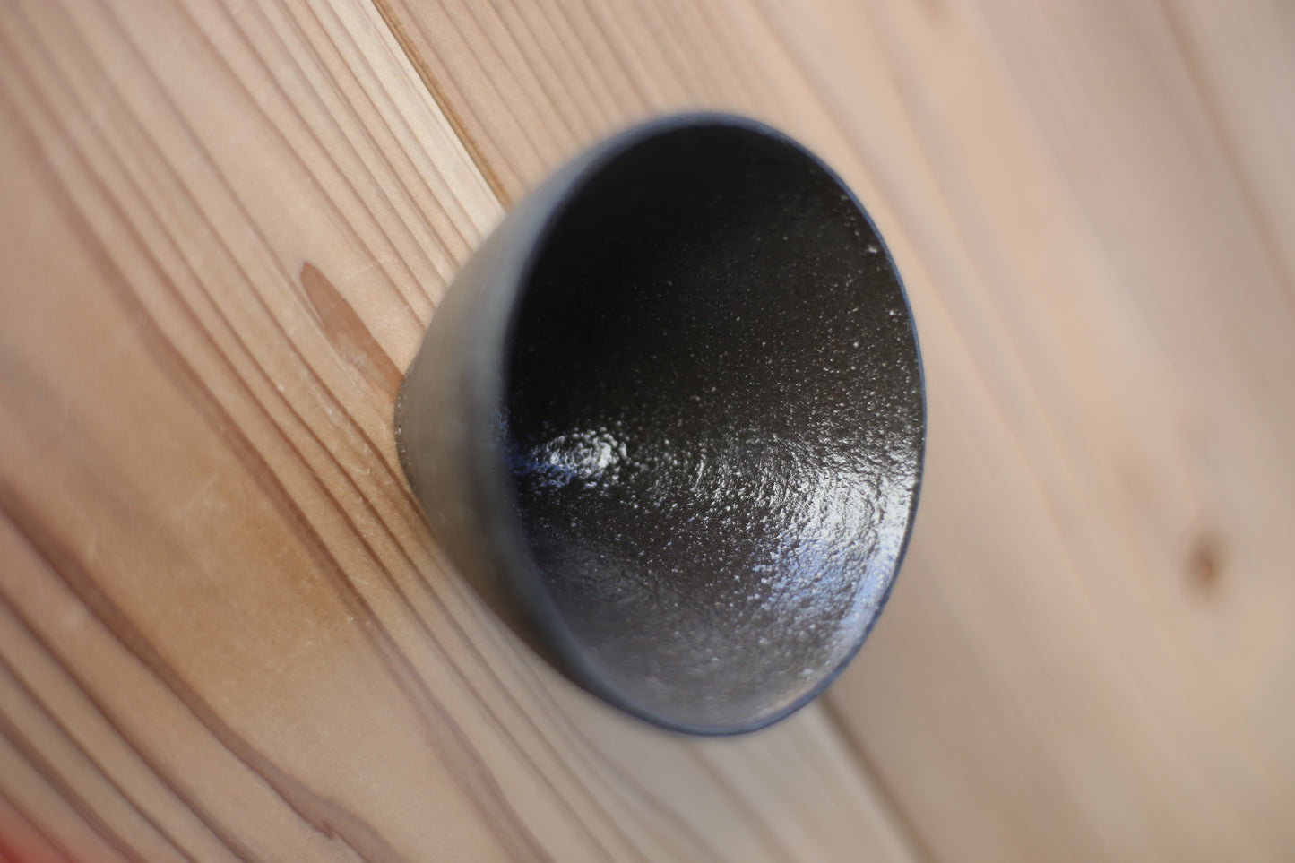 半点湯呑み 古代ゴス黒御影