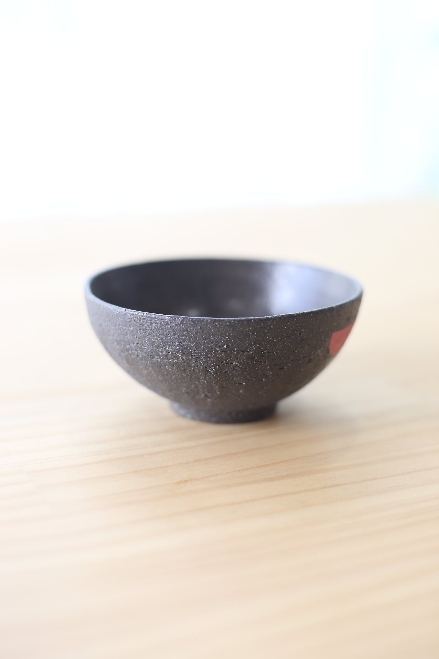 半点茶碗 PINK黒御影