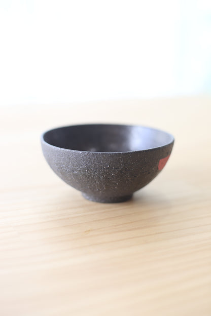 半点茶碗 PINK黒御影