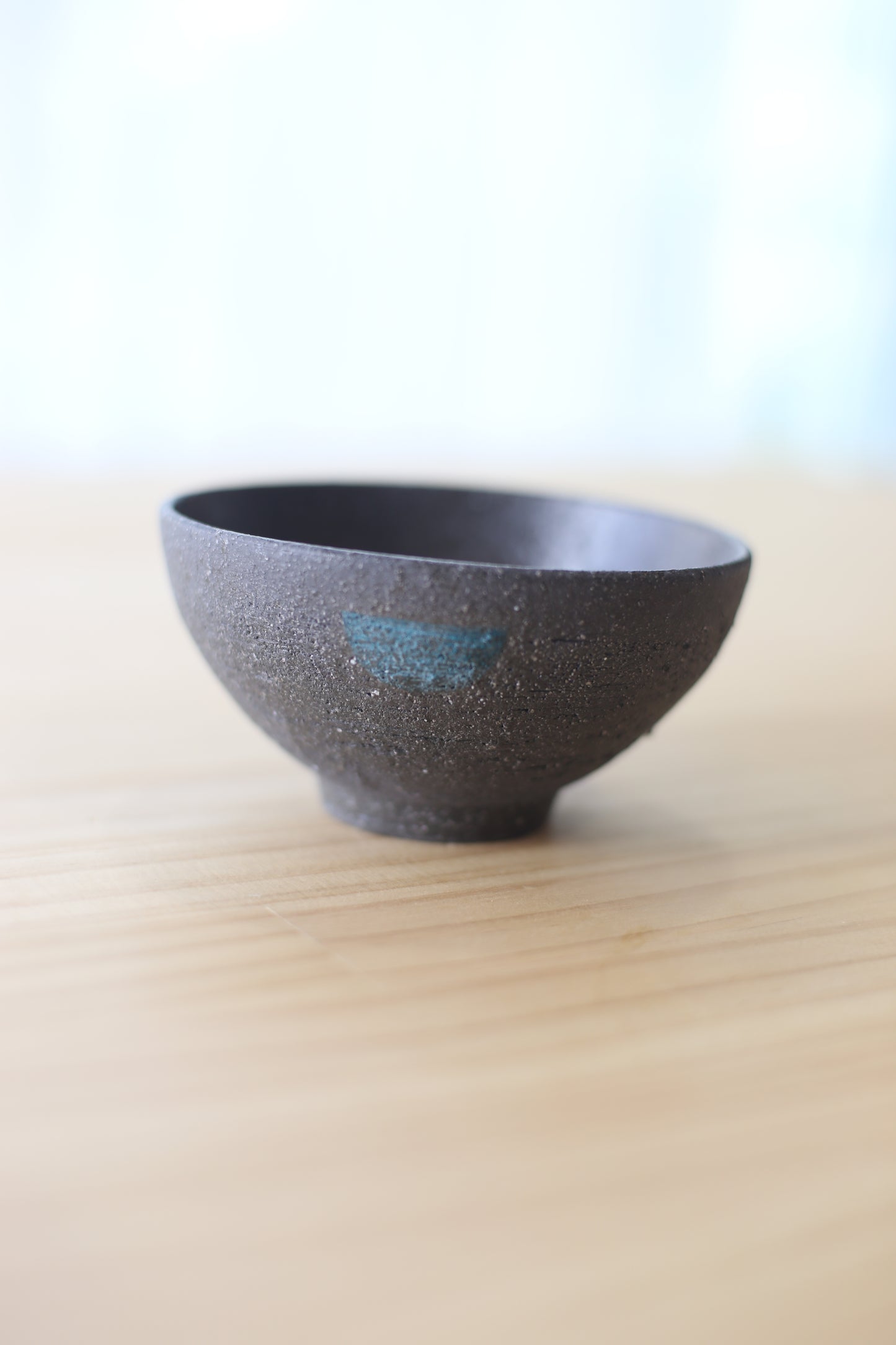 半点茶碗 green黒御影