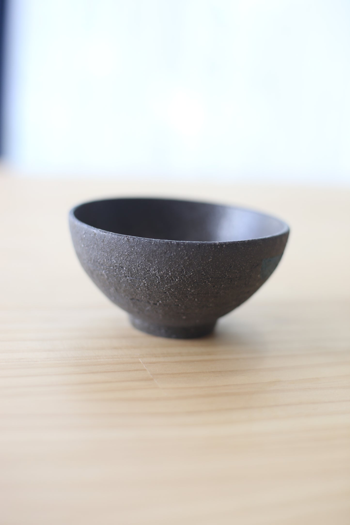 半点茶碗 green黒御影