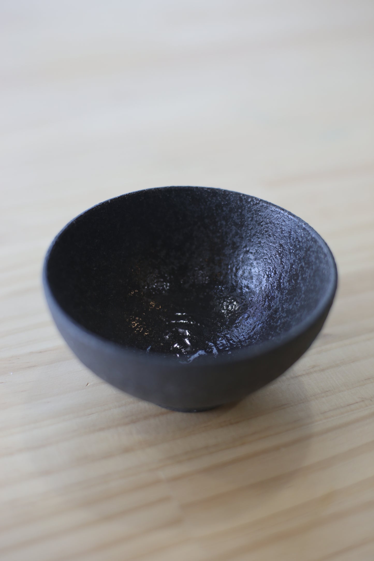 半点茶碗 green黒御影