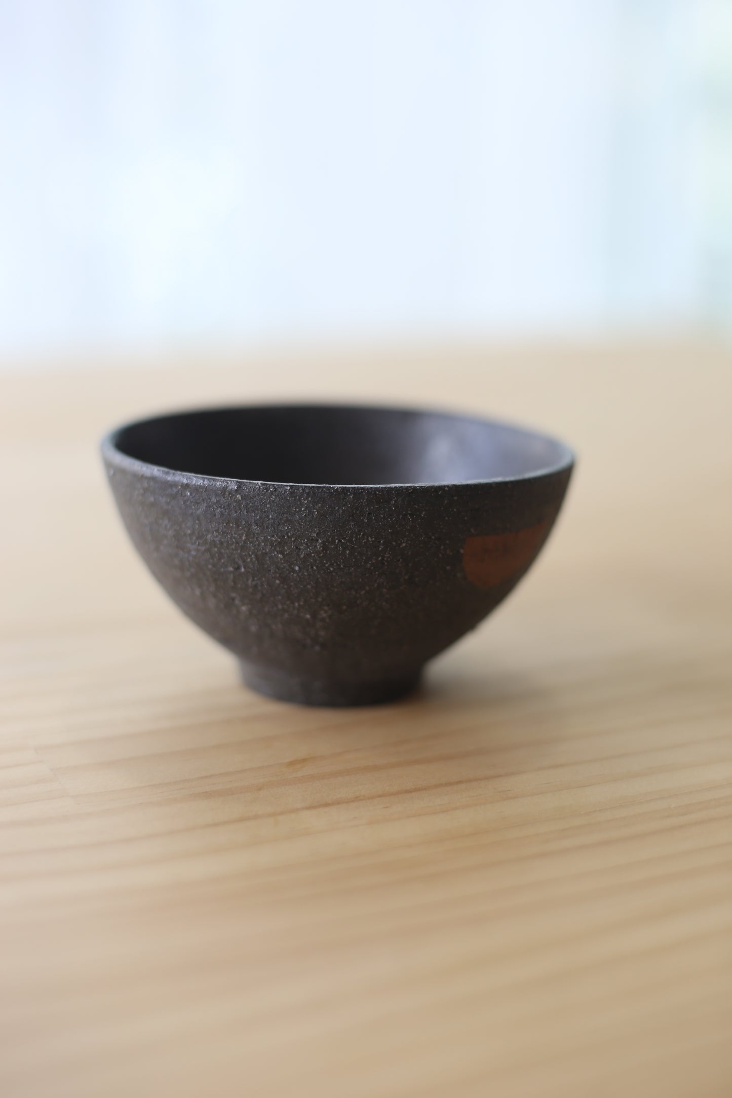 半点茶碗 brown黒御影