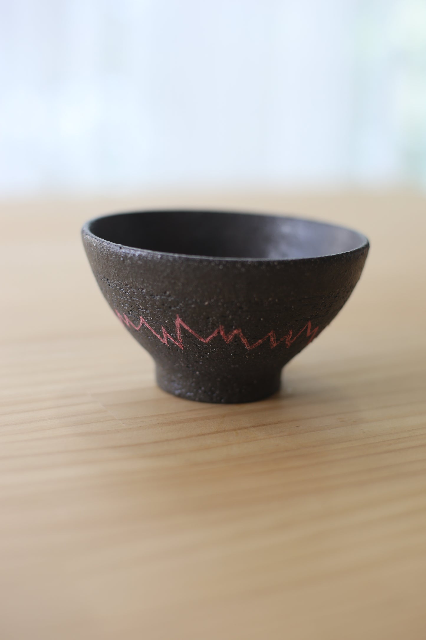 半点茶碗 brown黒御影