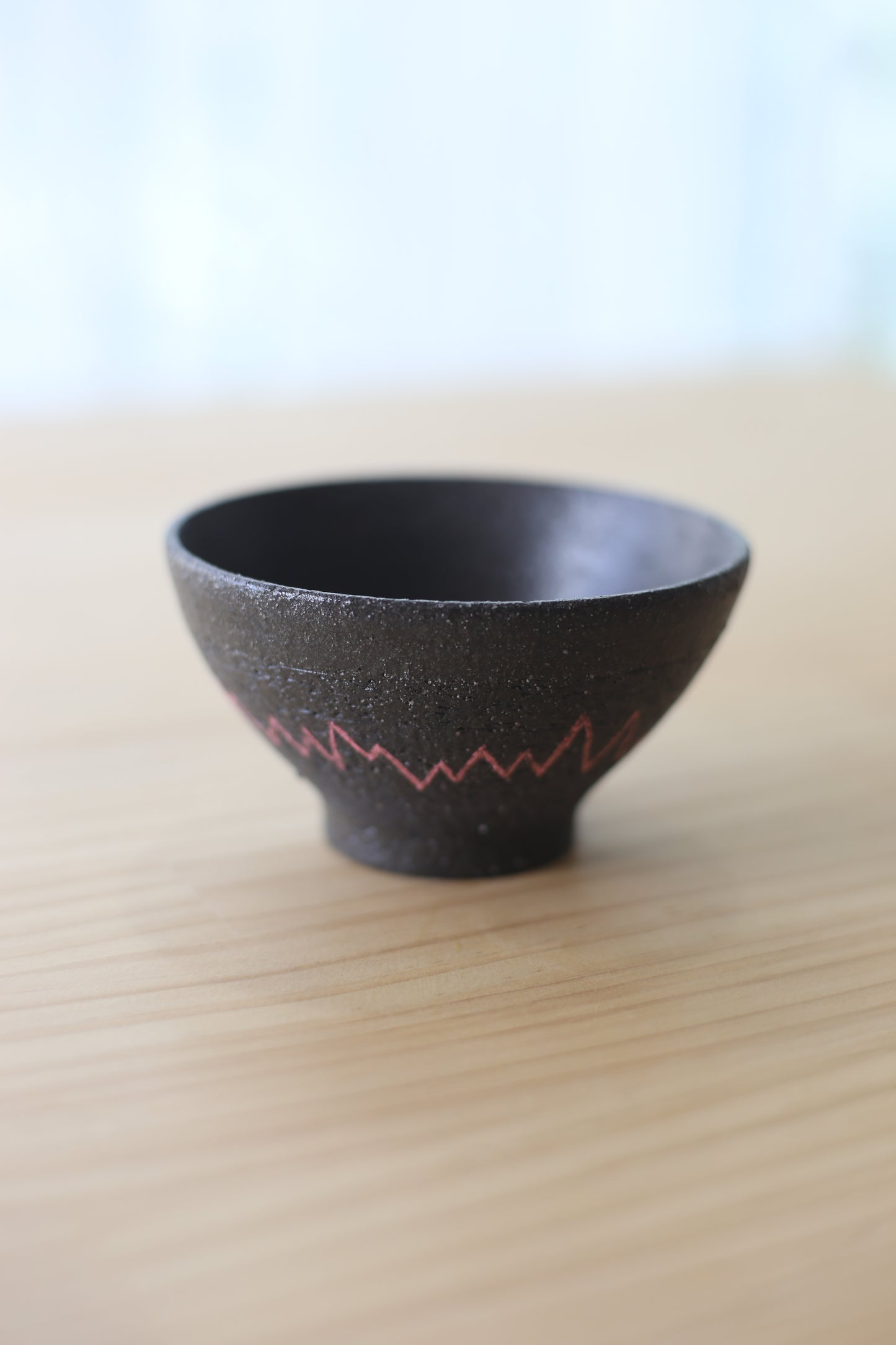 半点茶碗 brown黒御影