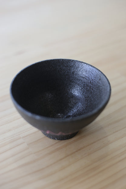 半点茶碗 brown黒御影