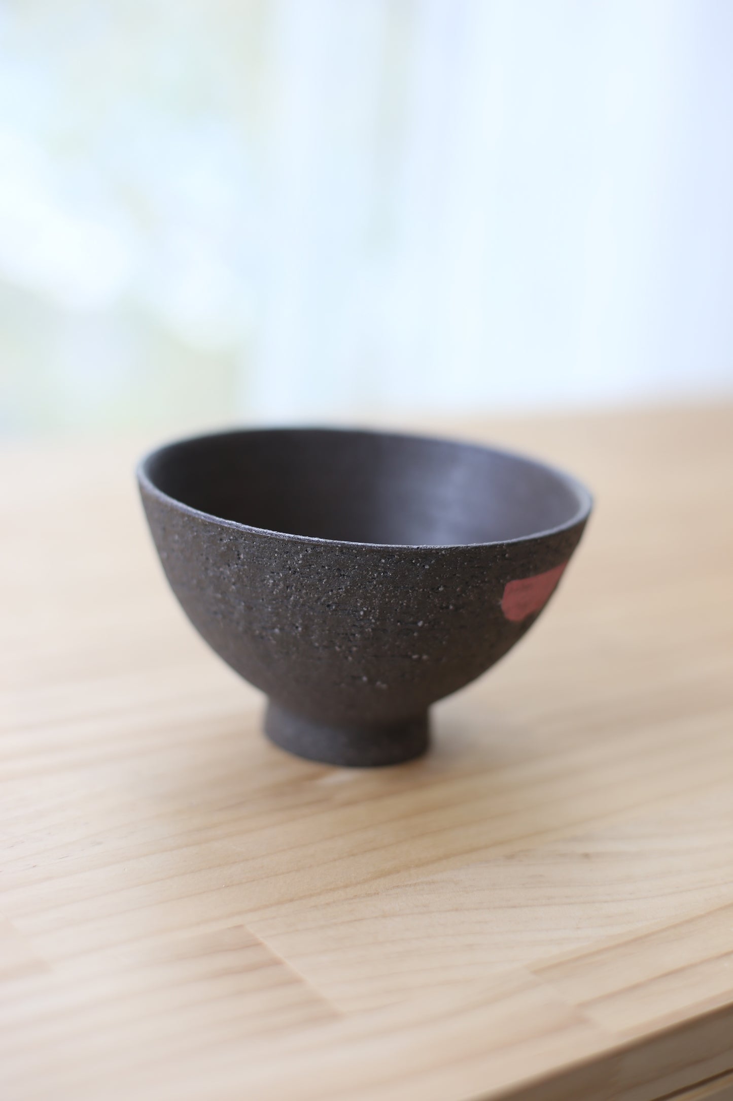 半点茶碗 pink黒御影