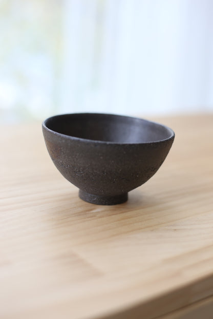 半点茶碗 黒御影