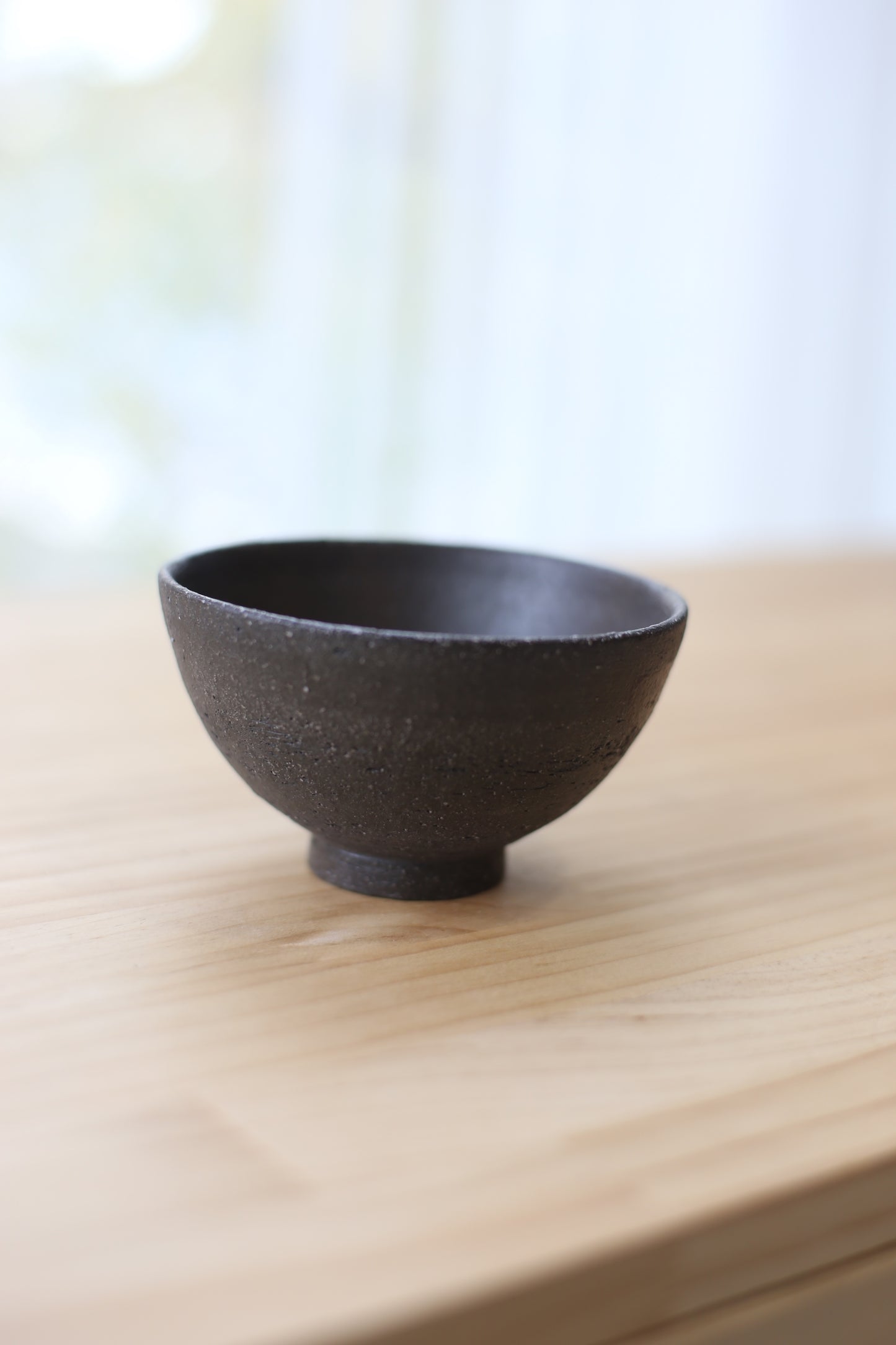 半点茶碗 黒御影