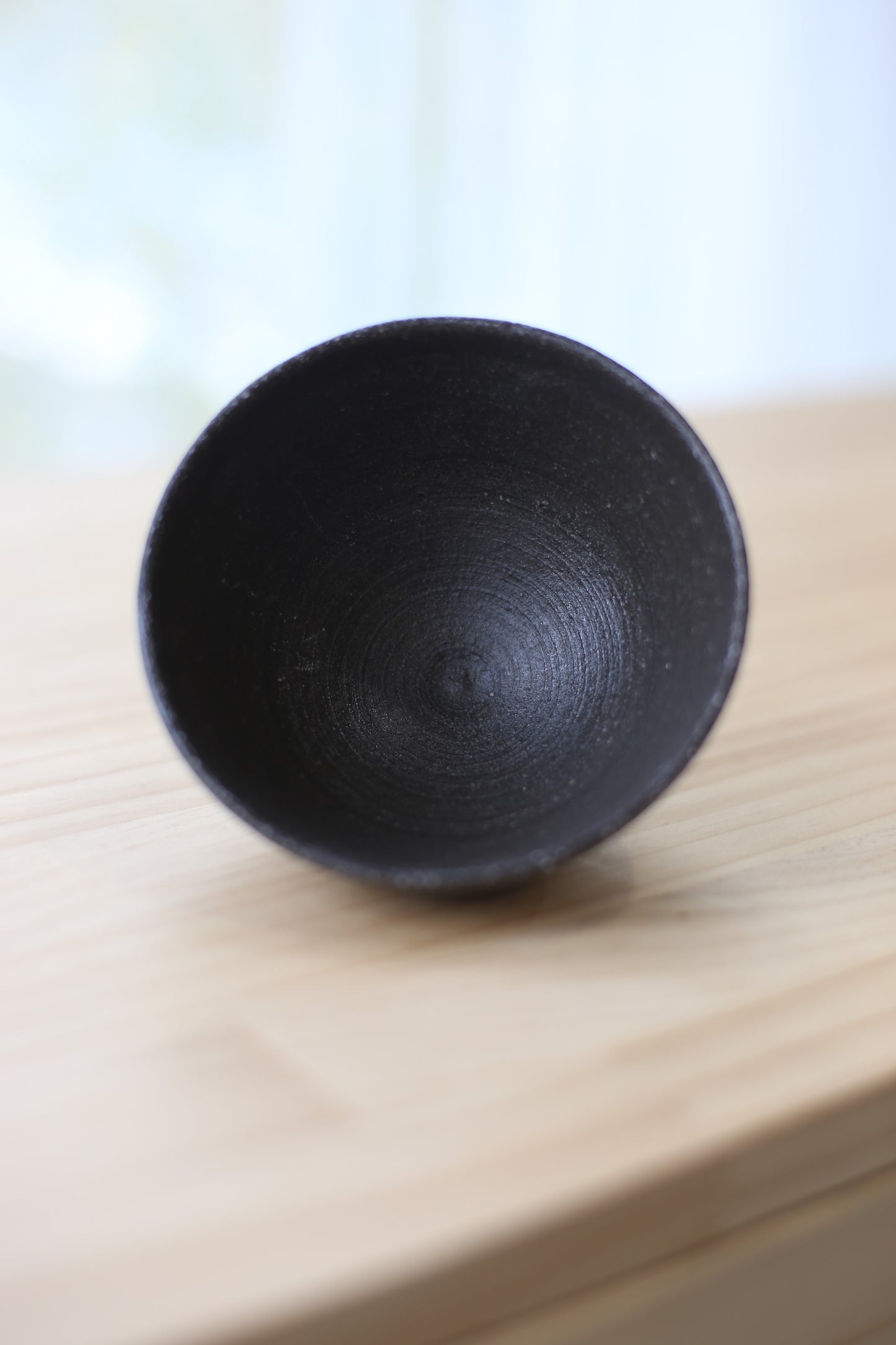 半点茶碗 黒御影