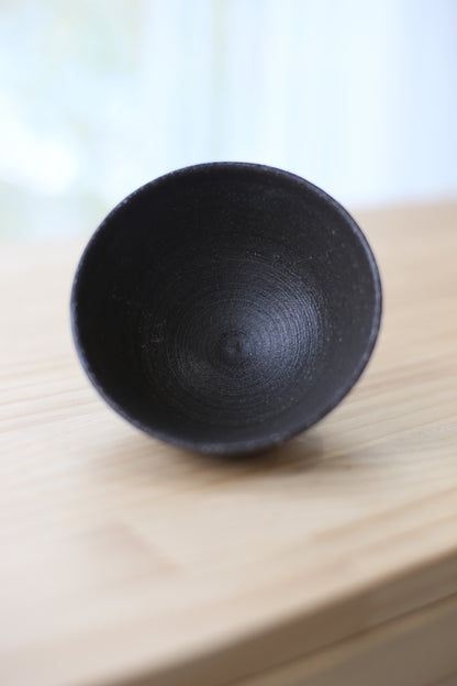 半点茶碗 黒御影