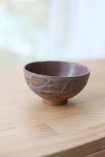 半点茶碗 古美山赤土 Matte Ash Glaze
