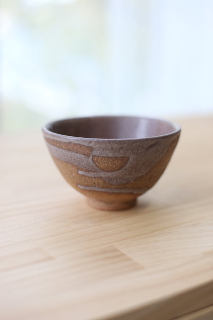 半点茶碗 古美山赤土 Matte Ash Glaze