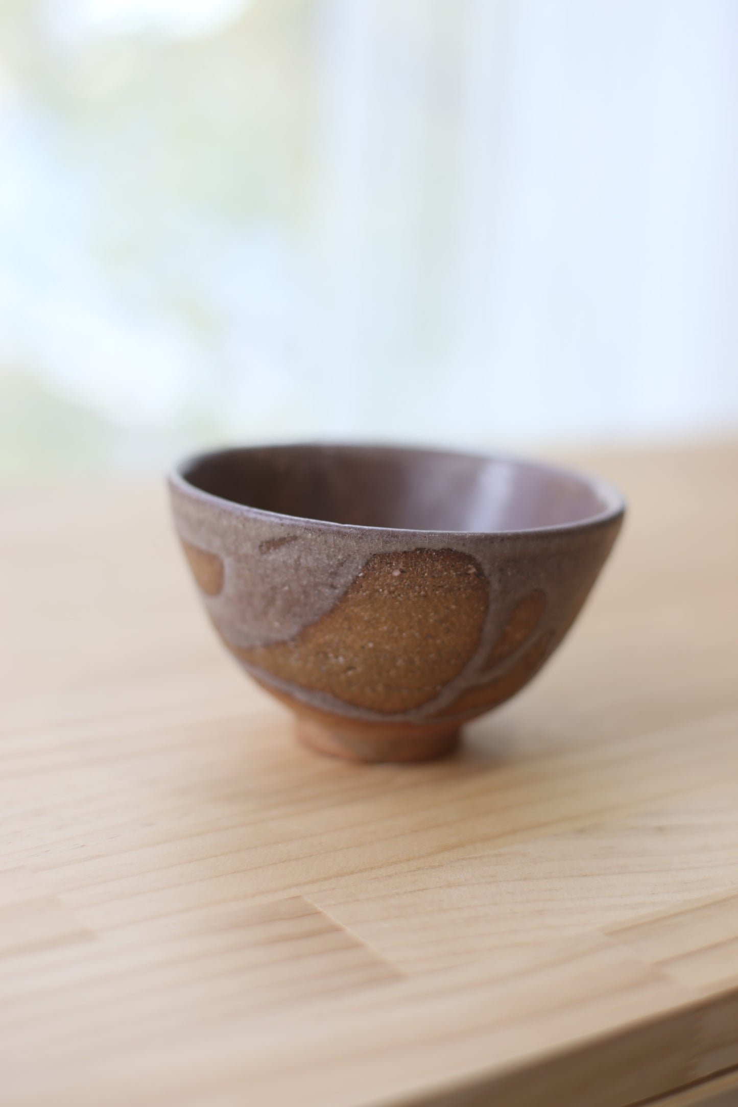 半点茶碗 古美山赤土 Matte Ash Glaze