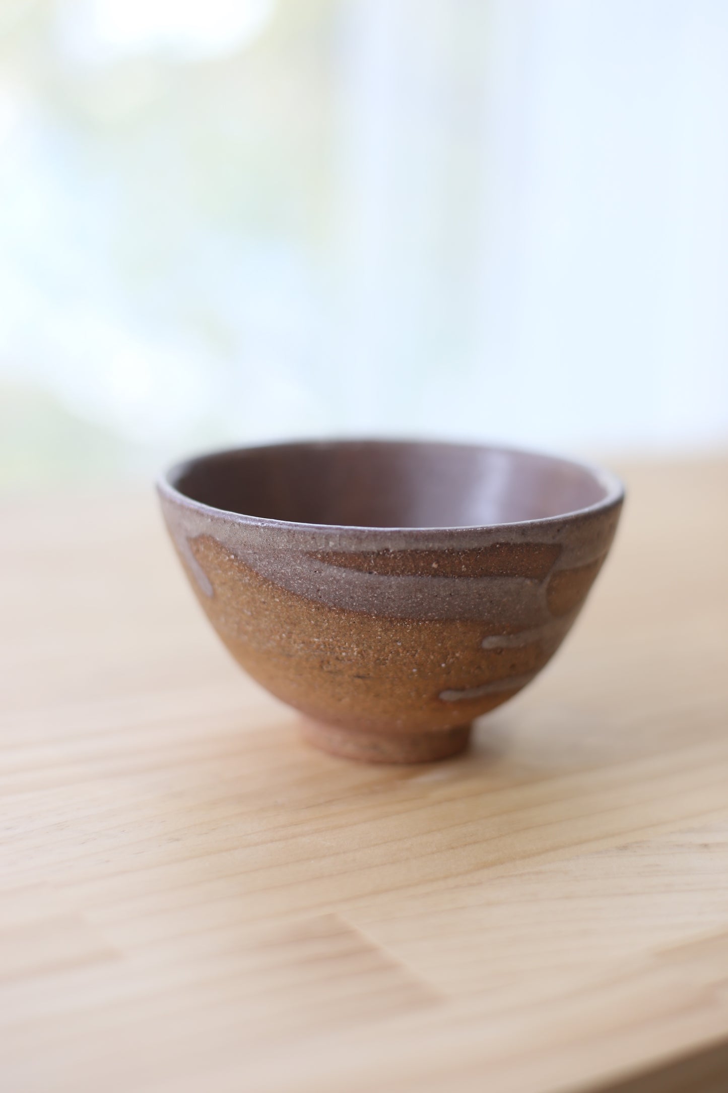 半点茶碗 古美山赤土 Matte Ash Glaze