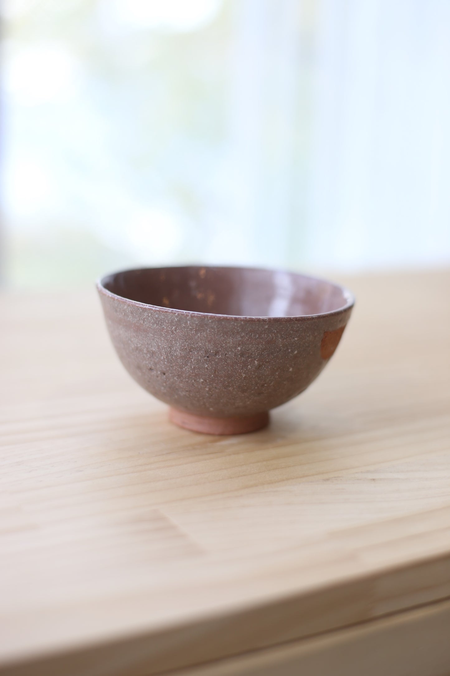 半点茶碗 古美山赤土 Matte Ash Glaze
